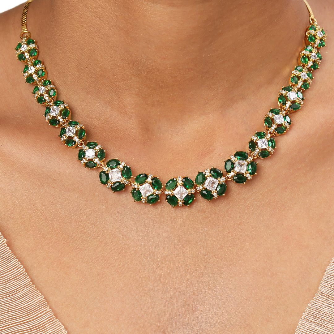 22k Gold Plated Sundari Shivani Necklace Set