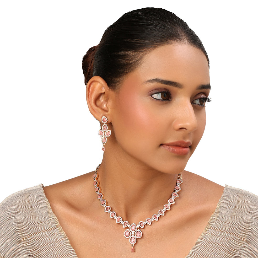 22k Gold Plated Sundari Sitara Necklace Set
