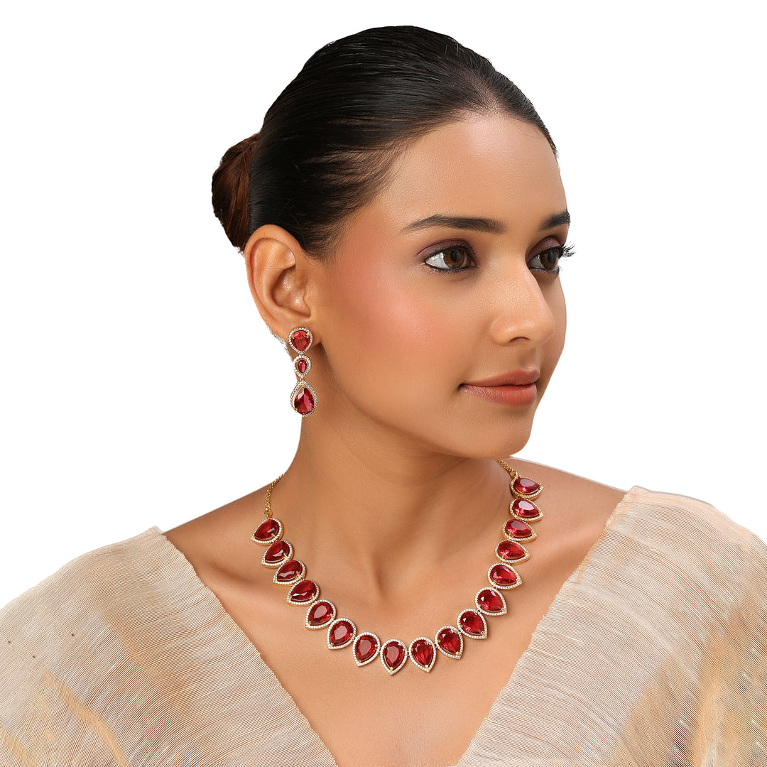 22k Gold Plated Sundari Sujata Necklace Set