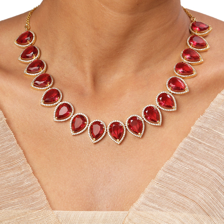 22k Gold Plated Sundari Sujata Necklace Set