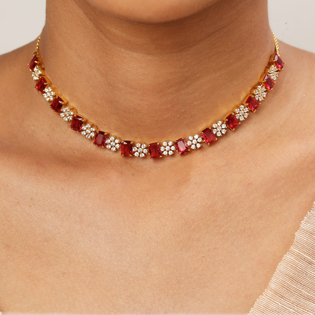 22k Gold Plated Sundari Tilottama Necklace Set