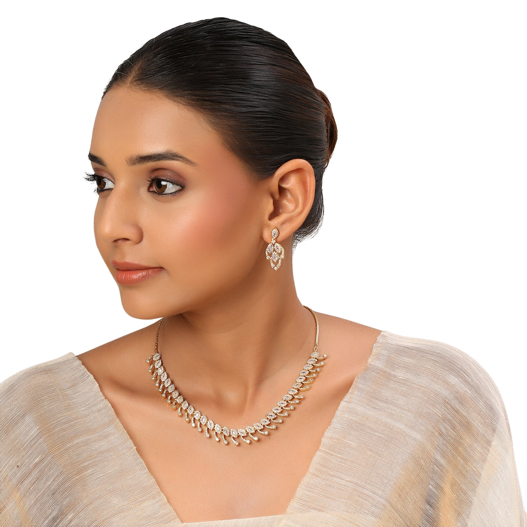 22k Gold Plated Sundari Vaijayanti Necklace Set