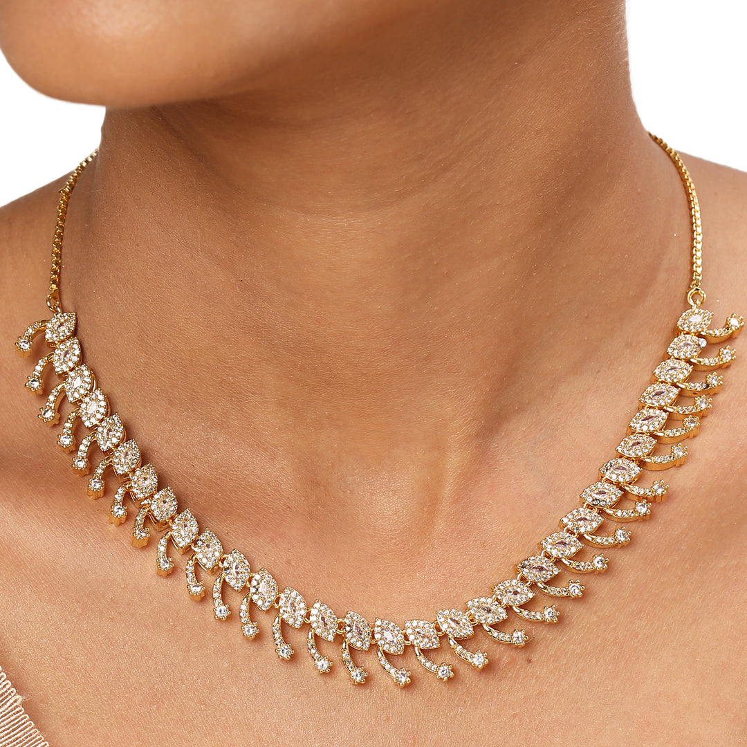 22k Gold Plated Sundari Vaijayanti Necklace Set