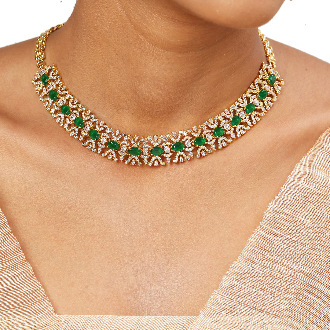 22k Gold Plated Sundari Vaidehi Necklace Set