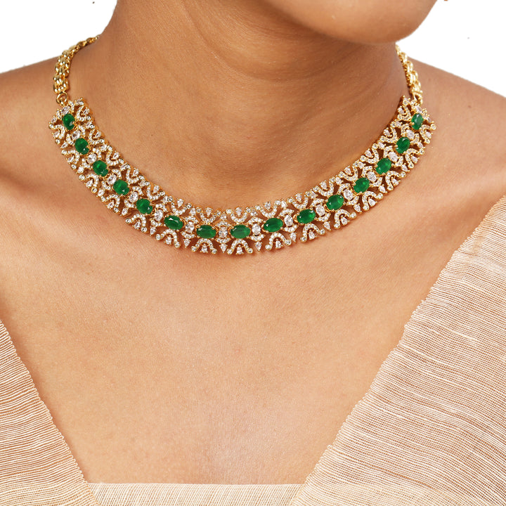 22k Gold Plated Sundari Vaidehi Necklace Set