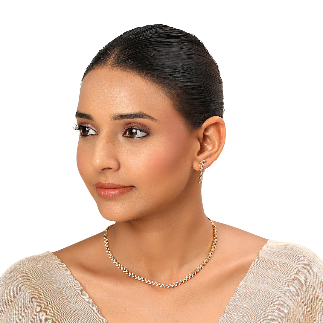 22k Gold Plated Sundari Yamini Necklace Set