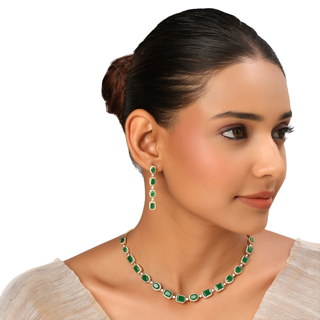 22k Gold Plated Sundari Zohra Necklace Set