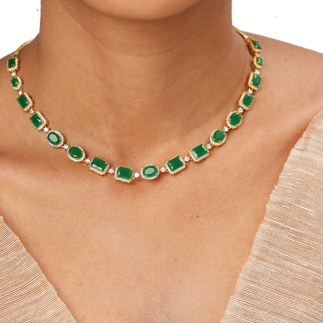 22k Gold Plated Sundari Zohra Necklace Set