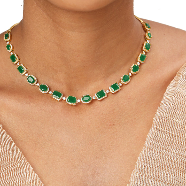 22k Gold Plated Sundari Zohra Necklace Set