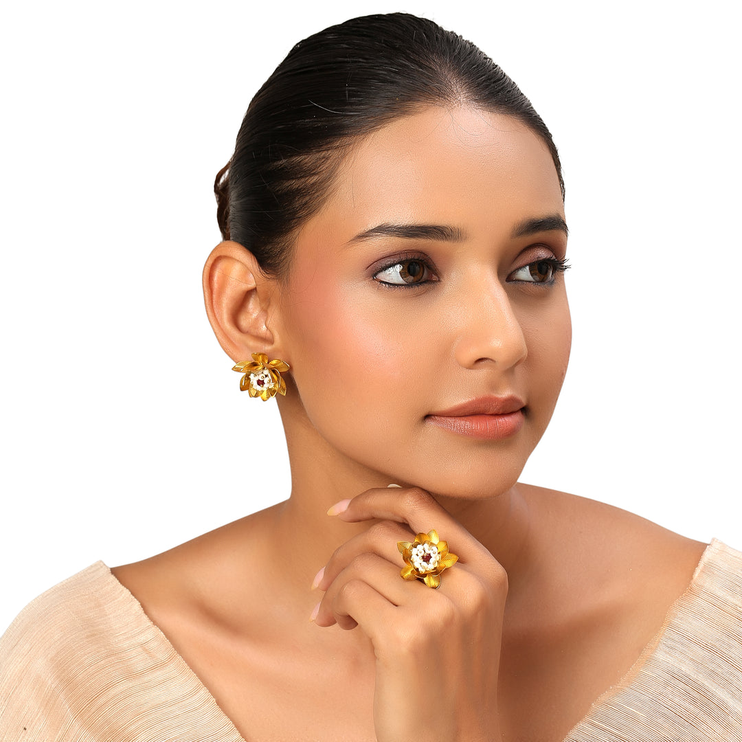 22k Gold Plated Gulabi Aatreyi Ring