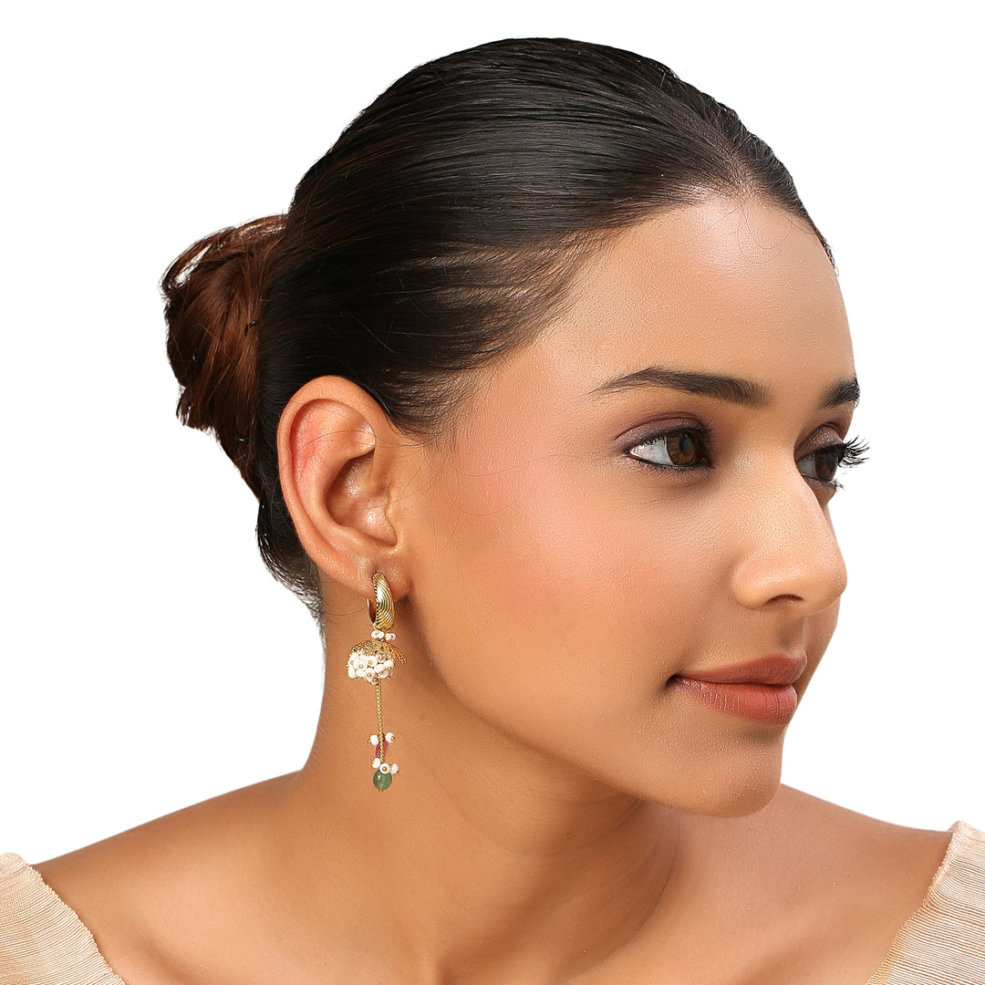22k Gold Plated Gulabi Kaumudini Earrings