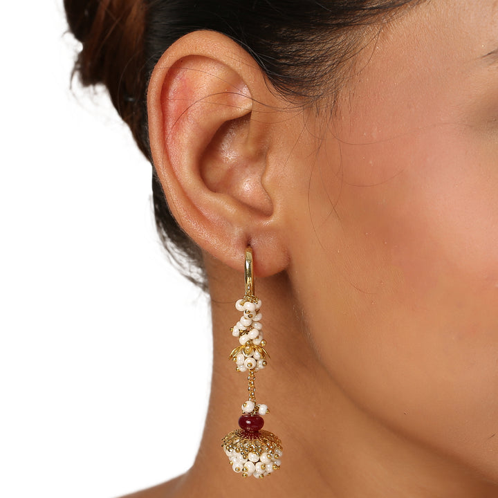 22k Gold Plated Gulabi Padmalekha Earrings