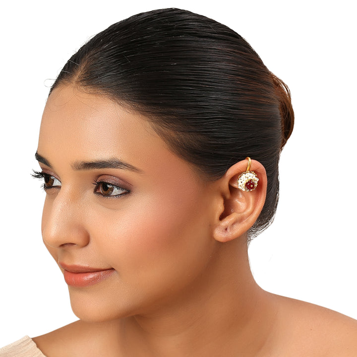 22k Gold Plated Gulabi Rajeshri Earcuff