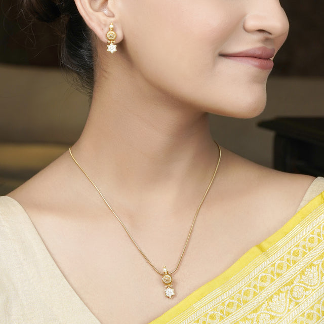 22k Gold Plated Suvarna Sopan Pendant