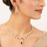 22k Gold Plated Gulnaar Roshni Necklace Set