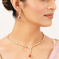 22k Gold Plated Gulnaar Sindoor Necklace Set