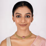 22k Gold Plated Nyra Zivana Necklace Set