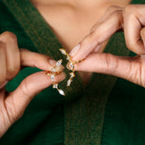 22k Gold Plated Jhilmil Pearl Earclips