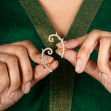 22k Gold Plated Jhilmil Sage Earclips