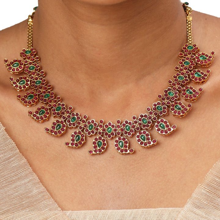 22k Gold Plated Kanchan Haripriya Necklace Set