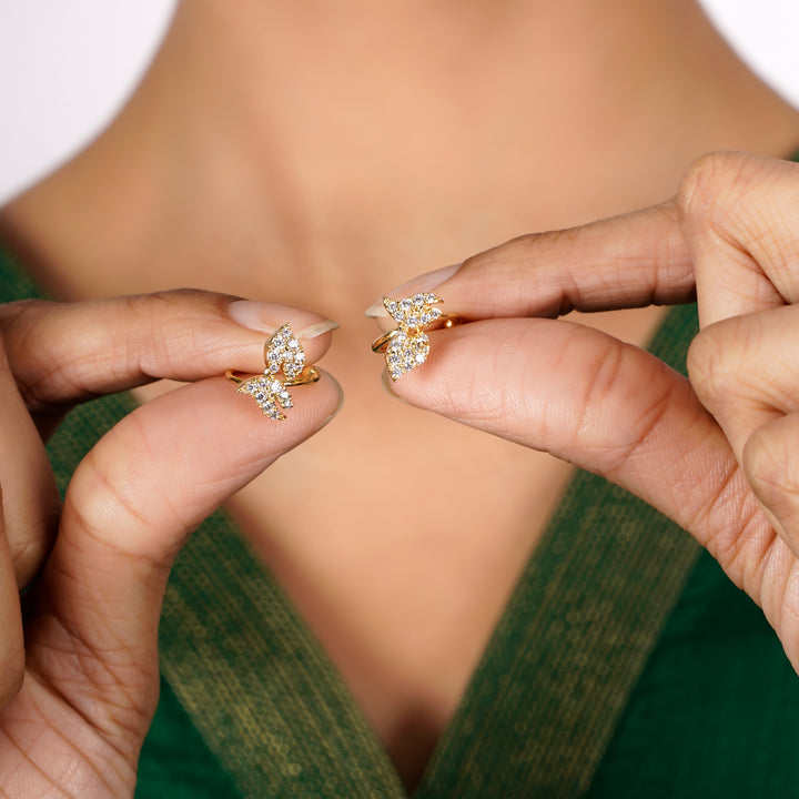 22k Gold Plated Jhilmil Vibe Earclips