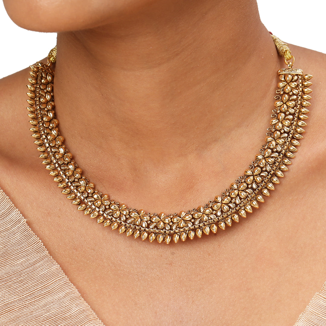 22k Gold Plated Kanchan Indrani Necklace Set