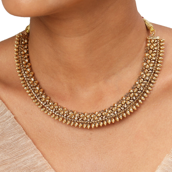 22k Gold Plated Kanchan Indrani Necklace Set