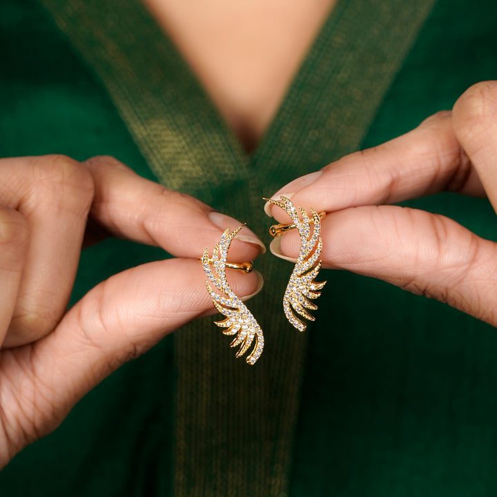 22k Gold Plated Jhilmil Zara Earclips