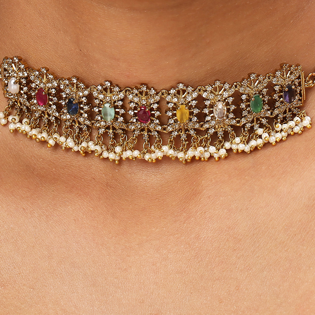 22k Gold Plated Kanchan Ishani Choker Set