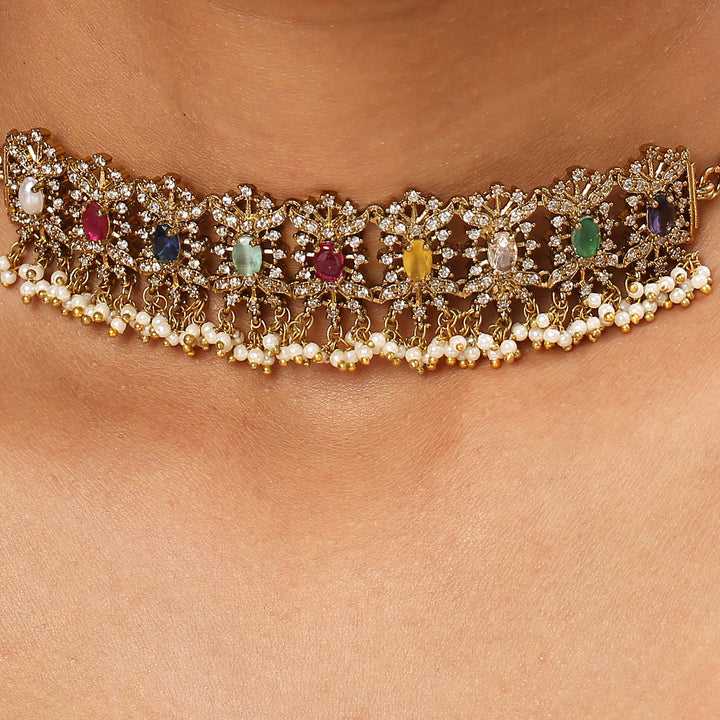 22k Gold Plated Kanchan Ishani Choker Set