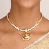 22k Gold Plated Kanaka Myra Necklace Set