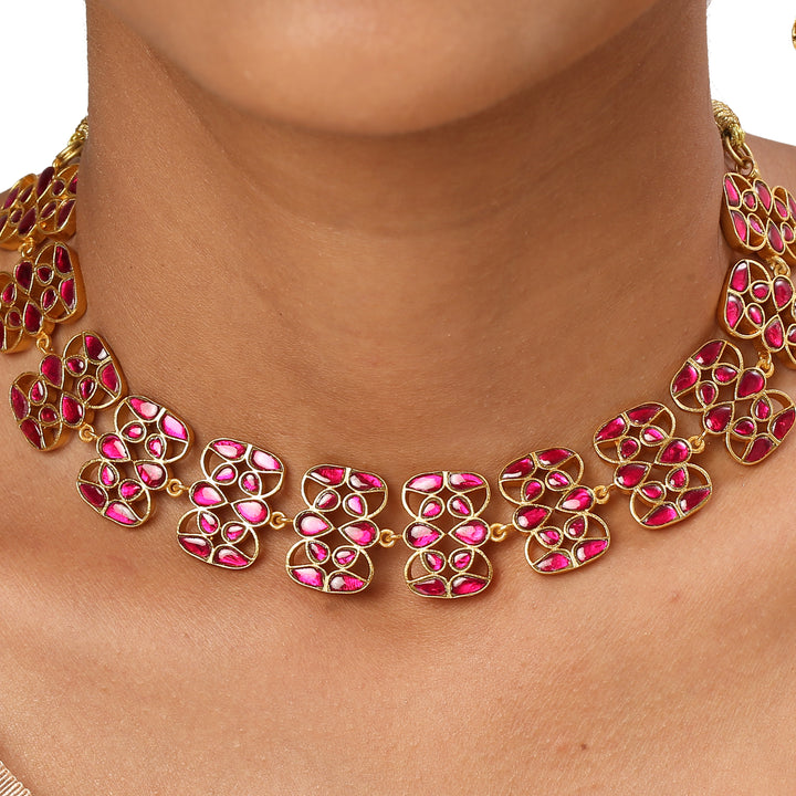 22k Gold Plated Kanchan Kalavati Necklace Set