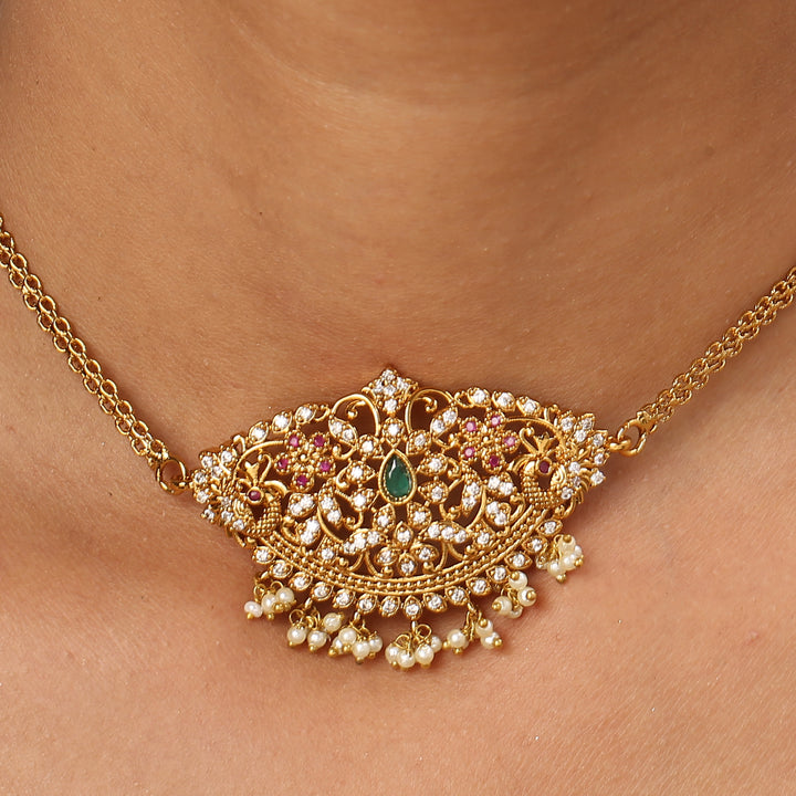 22k Gold Plated Kanchan Ambika Choker Set