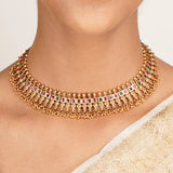 22k Gold Plated Kanaka Kavya Necklace Set