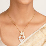 22k Gold Plated Ridhi Ankura Pendant Set