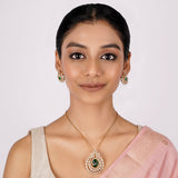 22k Gold Plated Nyra Falguni Pendant Set
