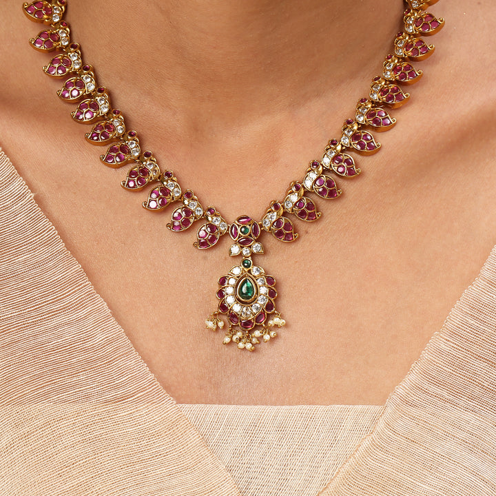 22k Gold Plated Kanchan Karishma Necklace Set