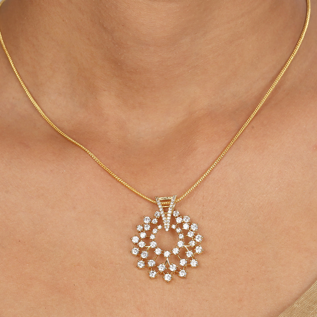 22k Gold Plated Sampada Hemarekha Pendant set