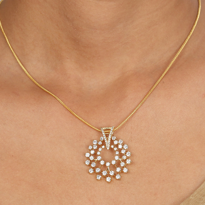 22k Gold Plated Sampada Hemarekha Pendant set
