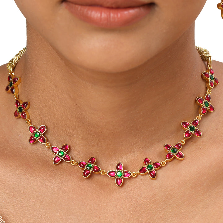 22k Gold Plated Kanchan Madhushree Necklace Set