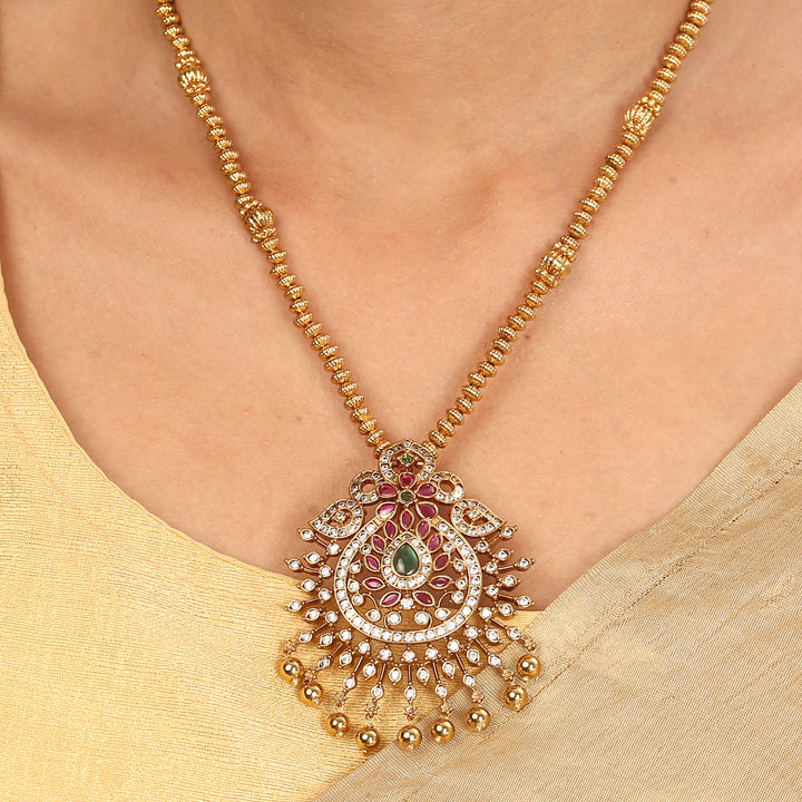 22k Gold Plated Sampada Jayalakshmi Necklace set