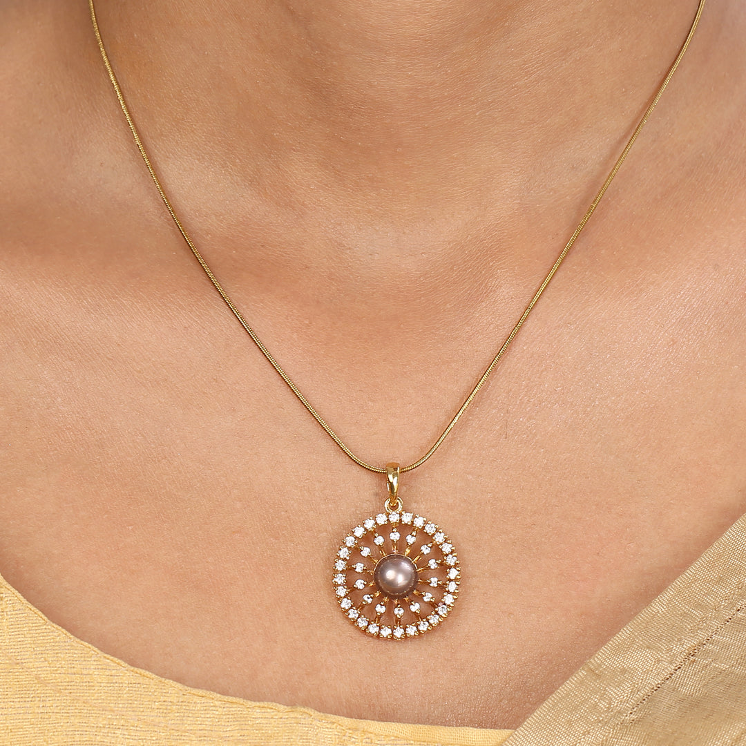 22k Gold Plated Sampada Kalasakhi Pendant set