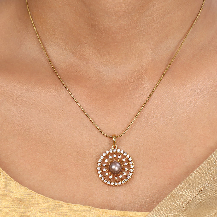 22k Gold Plated Sampada Kalasakhi Pendant set