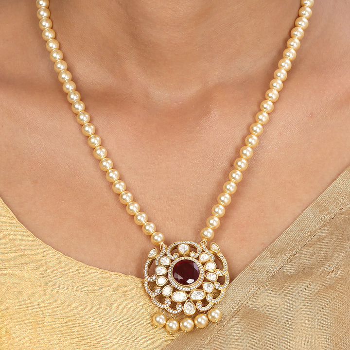 22k Gold Plated Sampada Kamalaja Necklace set