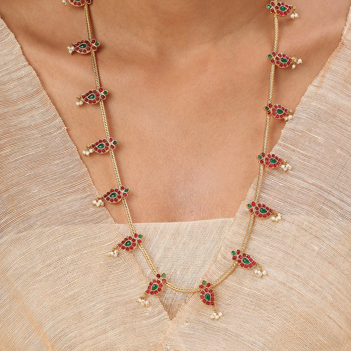 22k Gold Plated Kanchan Anupama Necklace Set
