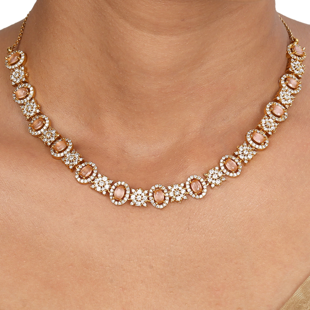 22k Gold Plated Sampada Kusumita Necklace set
