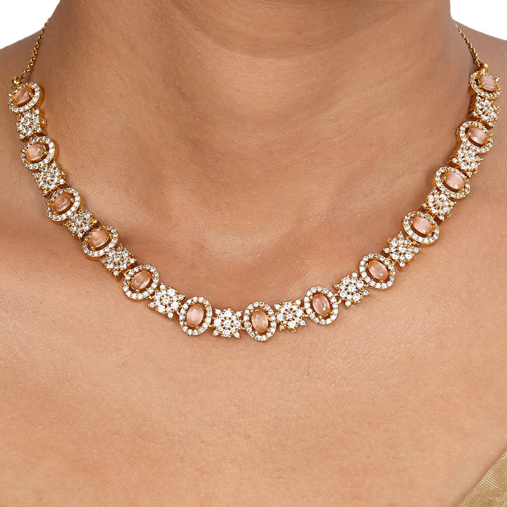 22k Gold Plated Sampada Kusumita Necklace set