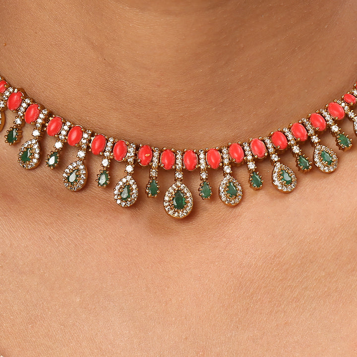 22k Gold Plated Kanchan Nirmala Necklace Set