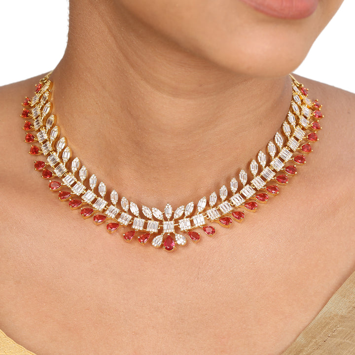 22k Gold Plated Sampada Madhukari Necklace set
