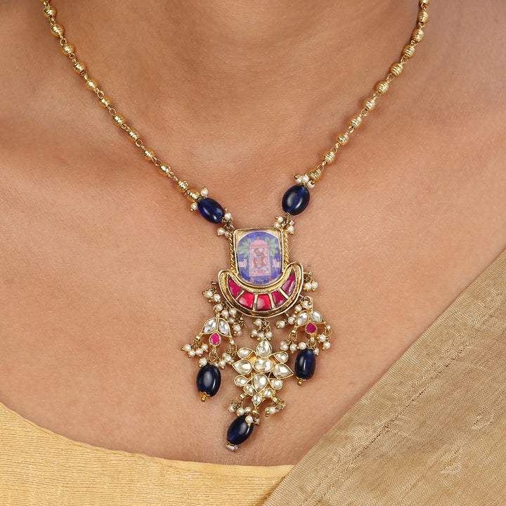 22k Gold Plated Sampada Maharanika Pendant set